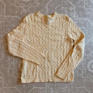 Karen Scott Yellow Cable Knit Sweater